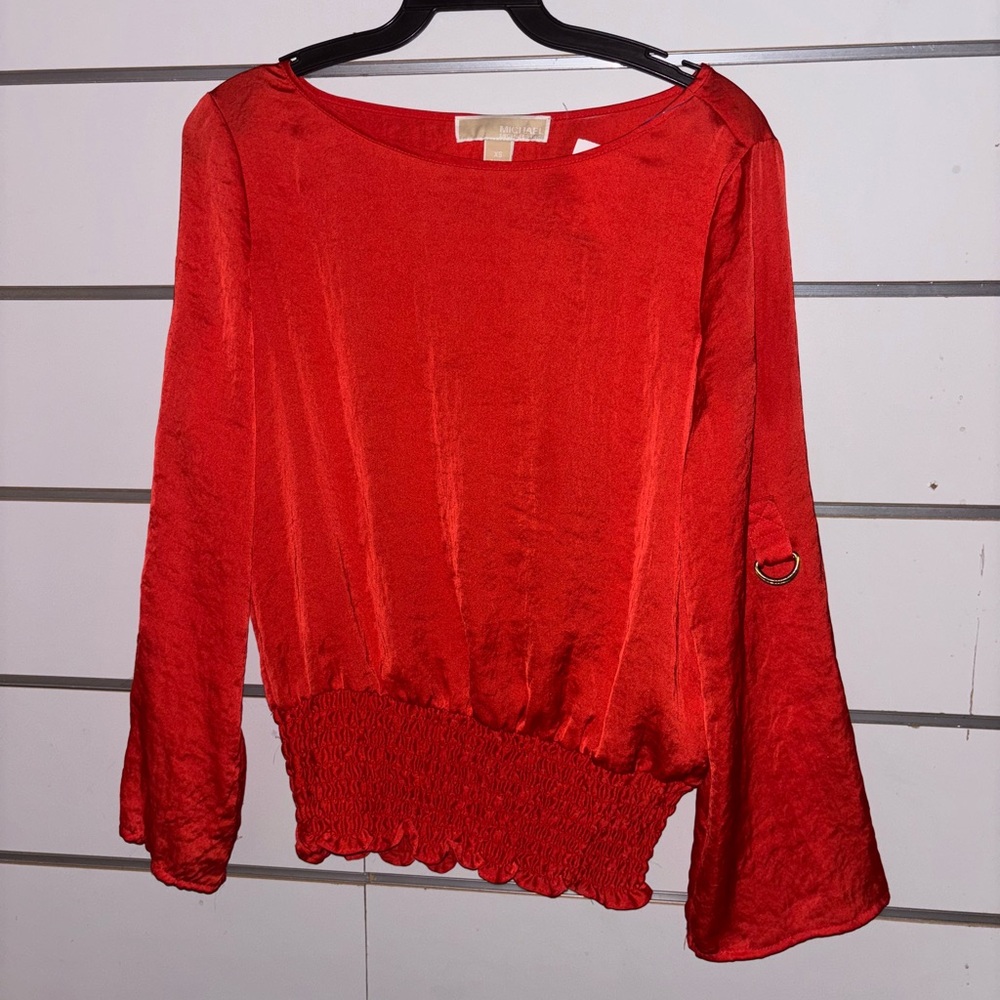 Michael‎ Kors Vibrant Red Blouse size xs